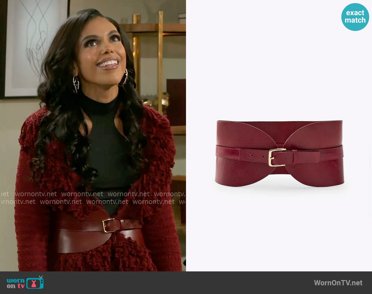 Zara Leather Sash Belt worn by Dani Dupree (Karla Mosley) on Beyond the Gates