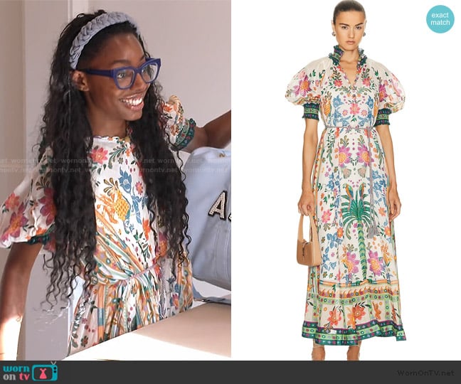 Zimmermann Ginger Swing Maxi Dress worn by Venita Aspen on Southern Charm