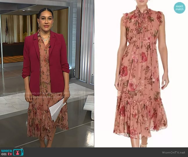 Zimmermann Luminosity Flutter Dress worn by Morgan Radford on NBC News Daily