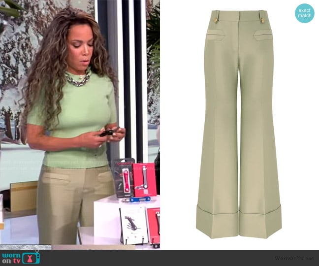Zimmermann Rebellion Low-Rise Flare Pant worn by Sunny Hostin on The View