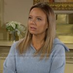 Abby’s light blue sweater and pants set on The Young and the Restless