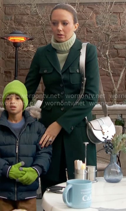 Abby's dark green coat on The Young and the Restless