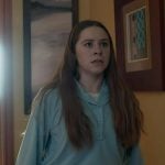 Abigail's blue button front sweatshirt on 9-1-1