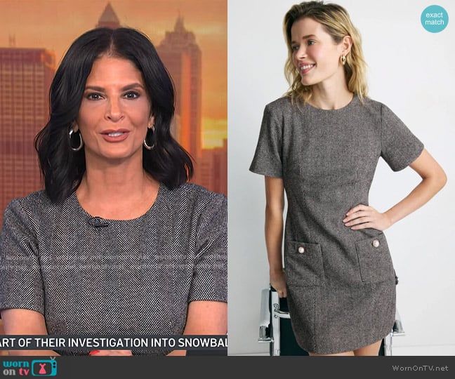 Adam Lippes Herringbone Mini Dress worn by Darlene Rodriguez on Today