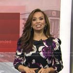 Adelle’s black floral puff sleeve dress on Today