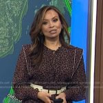 Adelle’s brown abstract print mini dress on Today