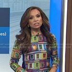 Adelle’s multicolor window photo print dress on Today