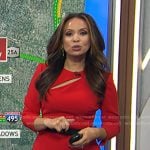 Adelle’s red cutout dress on Today