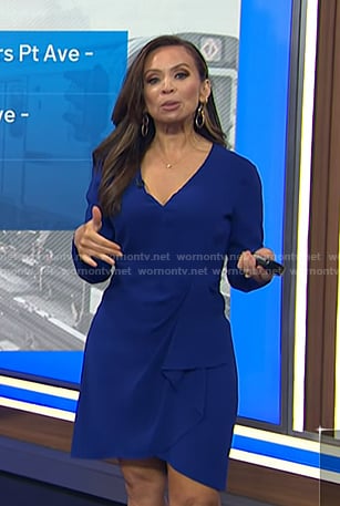 Adelle's blue ruffle dress on Today