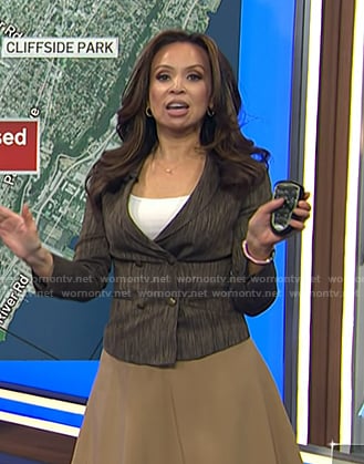 Adelle’s brown stripe blazer on Today