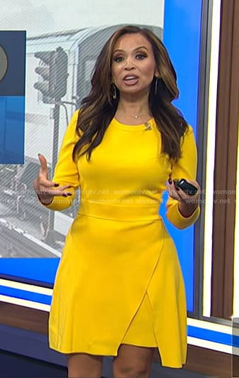 Adelle’s yellow long sleeve mini dress on Today