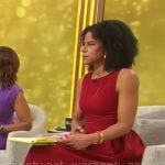 Adriana Diaz’s red sleeveless dress on CBS Mornings
