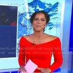 Adriana Diaz's red off-shoulder top on CBS Mornings