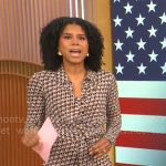 Adriana Diaz’s printed jumpsuit on CBS Mornings