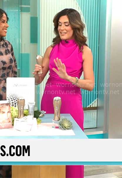 Adriane Kiss’s pink jumpsuit on CBS Mornings