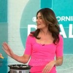 Adriane Kiss’s pink sheath dress on CBS Mornings