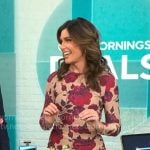 Adriane Kiss’s rose print dress on CBS Mornings