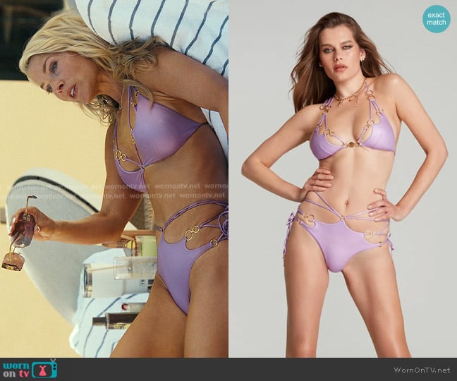 Agent Provocateur Davine Bikini Top in Lilac worn by Angela Norris (Ali Larter) on Landman