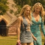 Ainsley’s belted front denim mini dress on Landman