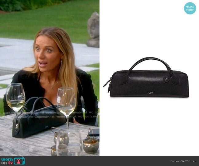 Dorit’s black baguette bag on RHOBH