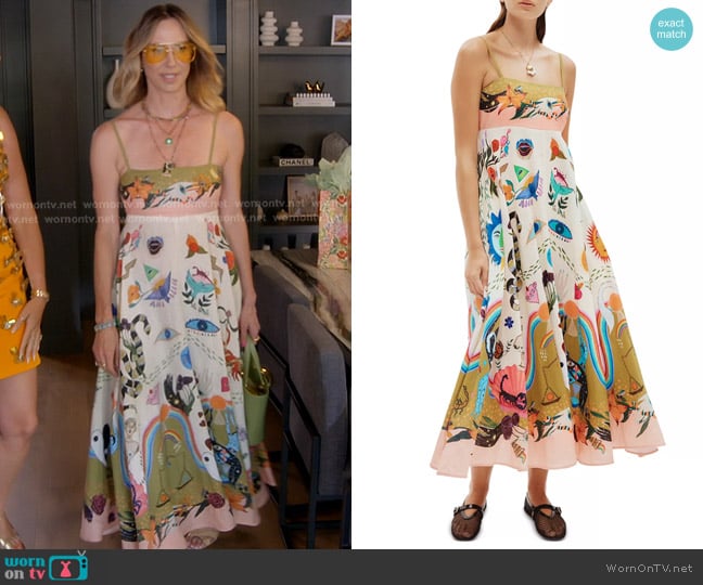 Alémais Evergreen Linen Sun Dress