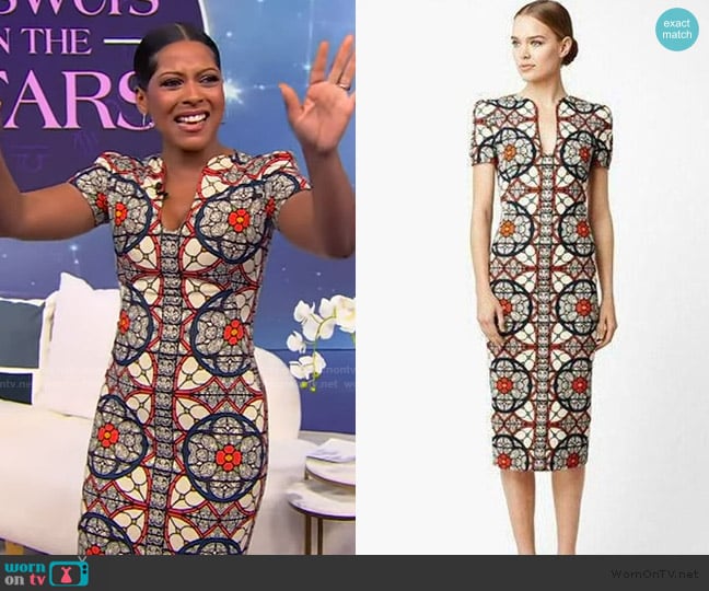 Alexander McQueen Stained Glass Dress worn by Tamron Hall on Tamron Hall Show