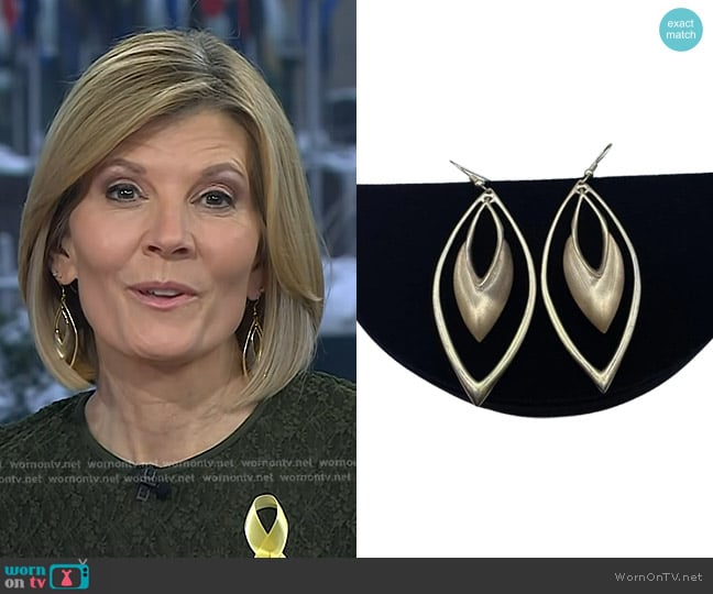 Alexis Bittar Lucite Dangle Earrings worn by Kate Snow on NBC News Daily