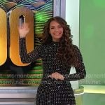 Alexis’s black studded dress on The Price is Right