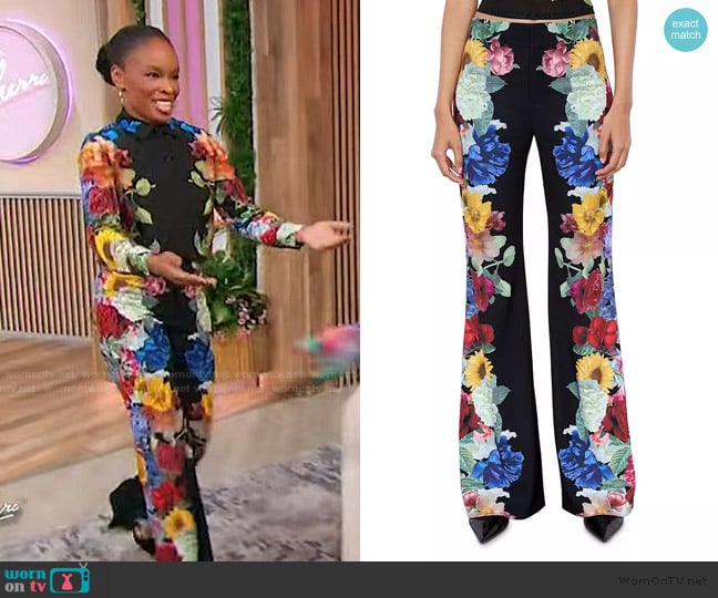 Alice + Olivia Andrew Mid Rise Bootcut Pants worn by Amber Ruffin on Sherri
