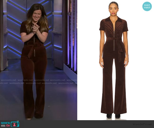 Alice + Olivia Gorgeous Wide Leg Jumpsuit worn by Kelly Clarkson on The Kelly Clarkson Show