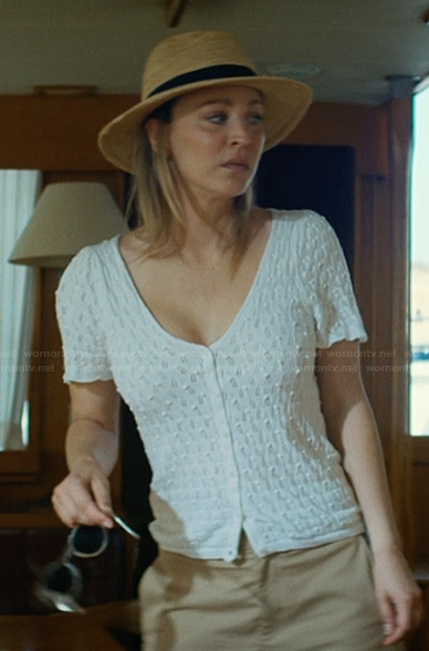 Alice's white textured shirt on Vanished