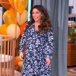 Alyssa's blue floral print dress on The View