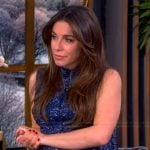 Alyssa's blue floral print maxi dress on The View