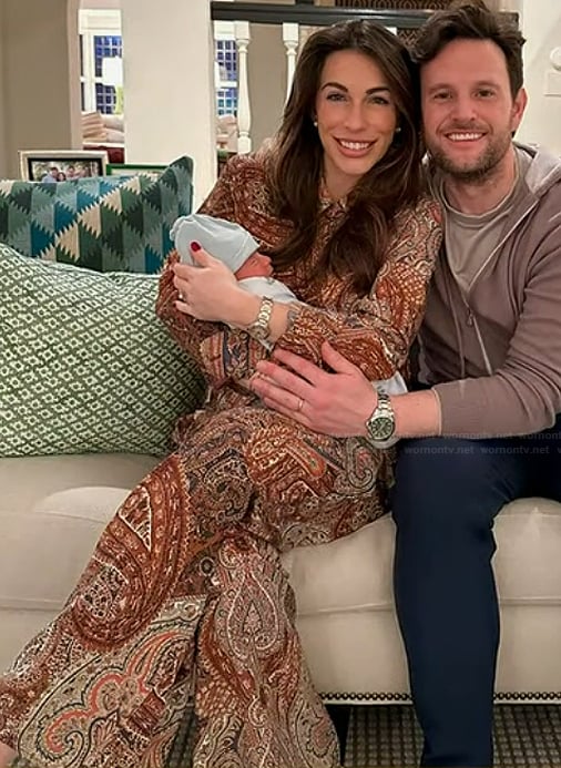 Alyssa's paisley print top and pants on The View