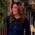 Amanda Carpenter's blue ribbed mini dress on The View
