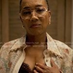 Amanda’s floral button front shirt on Will Trent