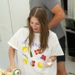Amanda’s fruit market print tee on Summer House