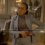 Amanda’s grey pinstripe suit on Will Trent