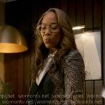 Amanda’s paisley print coat on Will Trent