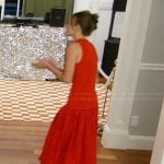 Amanda’s red sleeveless dress on Summer House