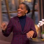 Amber Ruffin's houndstooth print blazer on The View