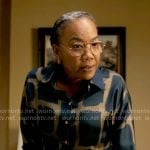 Amanda’s squares print shirt on Will Trent