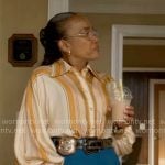 Amanda's orange striped shirt on Will Trent