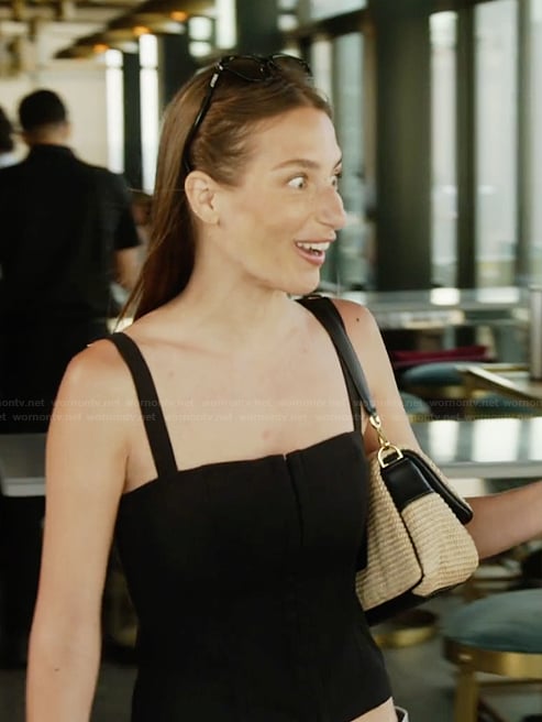 Amanda's black square neck top on Summer House