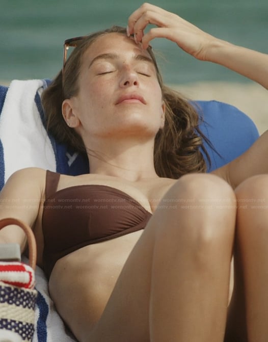 Amanda’s brown bikini top on Summer House