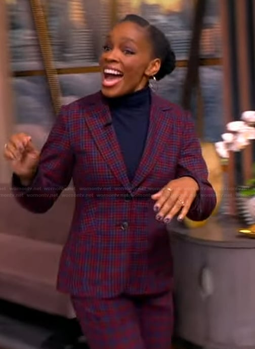 Amber Ruffin’s houndstooth print blazer on The View