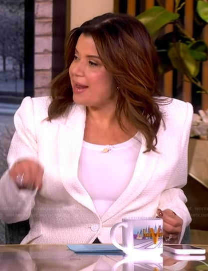 Ana’s white tweed blazer on The View