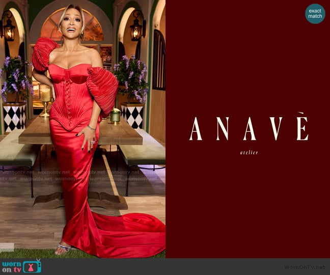 Anave Custom Dress worn by Karen Huger on The Real Housewives of Potomac