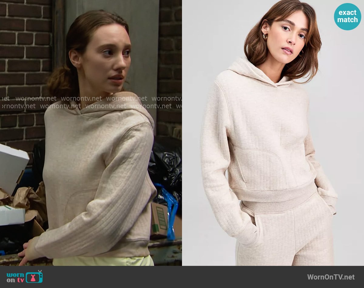And Now This Quilted Pullover Lounge Hoodie worn by Melissa Dylan (Sydney Bullock) on The Bold and the Beautiful
