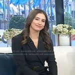 Angie Lassman's black belted blazer dress on Today